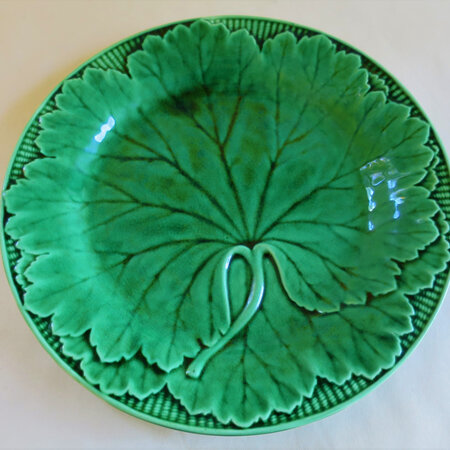 Green Majolica plate