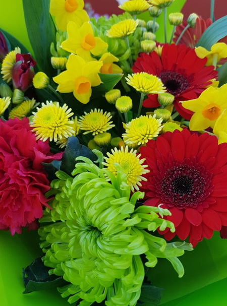 Green, Red and Yellow Bouquet