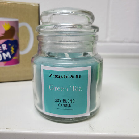 Green tea 73g glass jar candle
