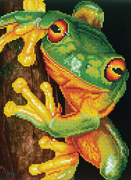Green Tree Frog - Diamond Dotz - Intermediate Kit