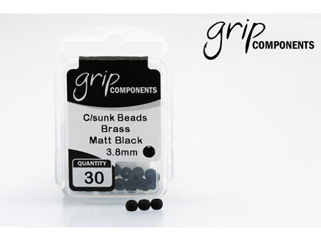 Grip Matt Black Brass Beads