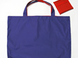 grocery pouch - purple and red - reusable nylon shopping bag