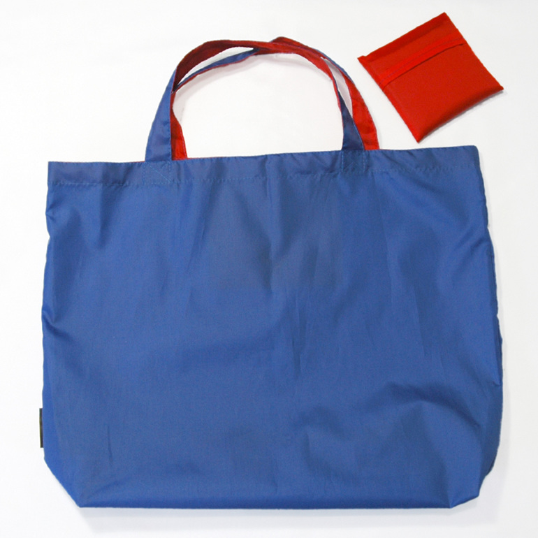 grocery pouch - royal and red - reusable nylon shopping bag