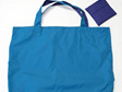 grocery pouch - turquoise and purple - reusable nylon shopping bag