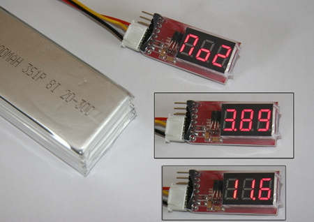 GT Power LiPo LED Battery Voltage Checker 2 to 6 Cell