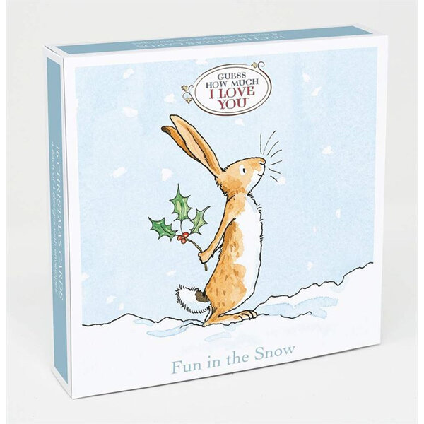 Guess How Much I Love You | Fun in the Snow Christmas Card 16 Pack (4x4 Designs)