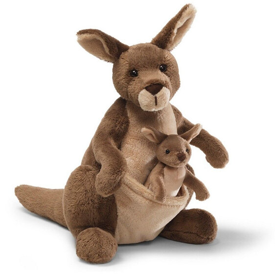 GUND Jira Kangaroo Plush with Removable Joey 25cm soft toy kids australia baby