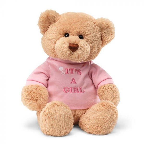 GUND Message Bear: It's a Girl Pink 30cm