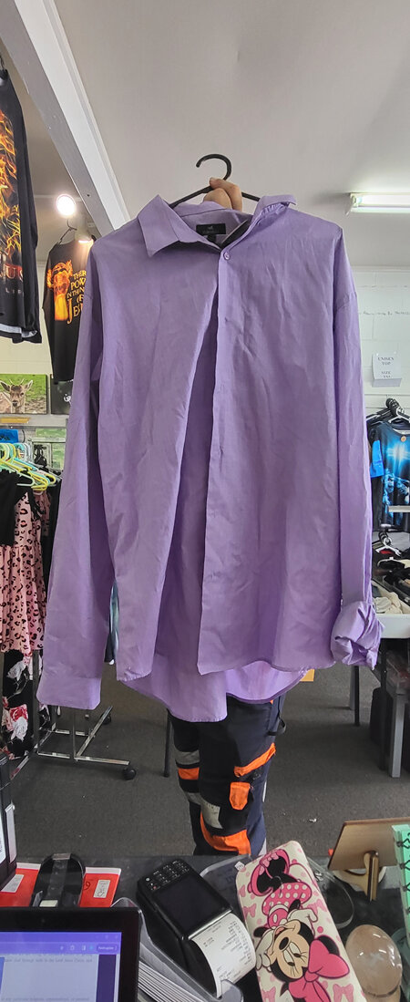 H brothers long sleeved purple shirt size 3xl