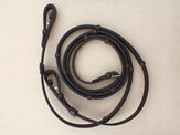H2H Rubber Backed Leather Reins with Quick-Remove Stoppers