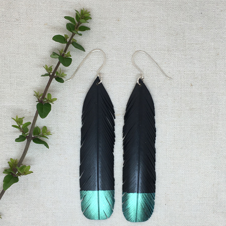 Hail Earrings with Turquoise Tips