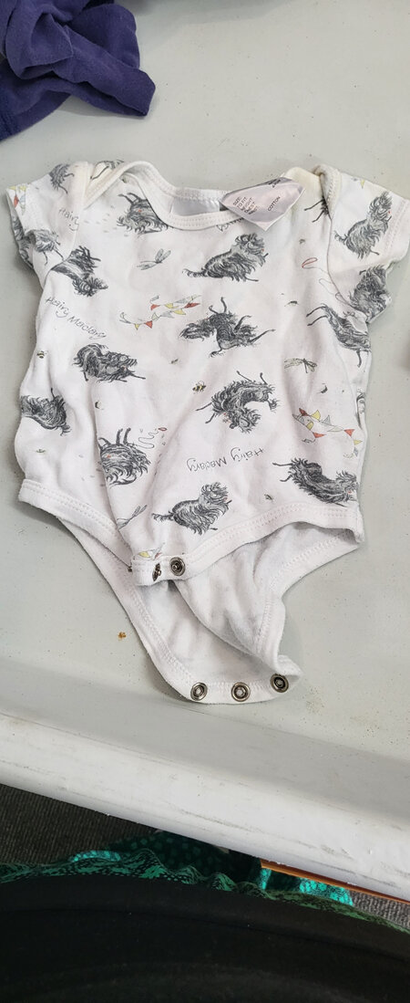 Hairy mclarey domed singlet size 0-3 months
