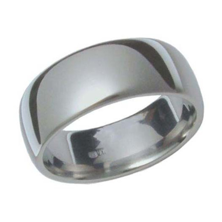 Half Round Titanium Ring