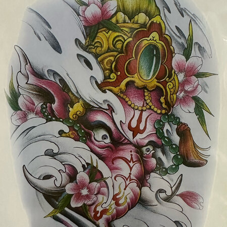 Half Sleeve Tattoo Sticker 21cmX15cm (265)