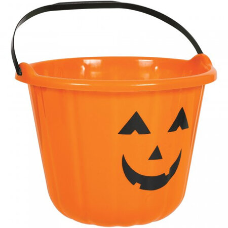 Halloween plastic buckets - pink or orange - price per 1