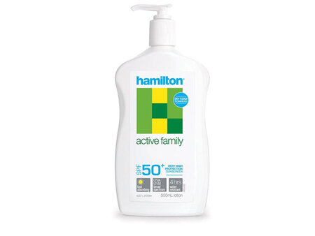 Hamilton Active Family Sunscreen SPF50+ 500mL