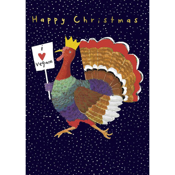 Hammond & Gower - I Love Vegan Turkey Christmas Card