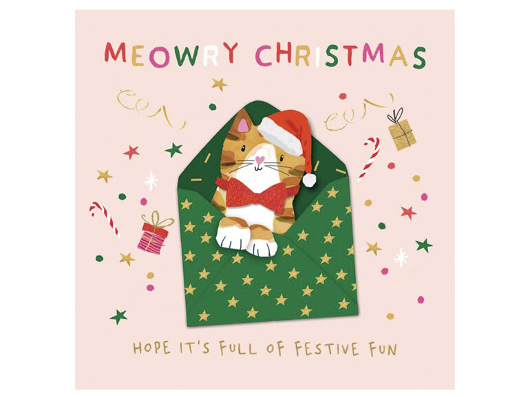 Hammond Gower Meowry Christmas Mini Card Tags 12 Pack