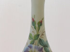 Hand painted pair glass vases