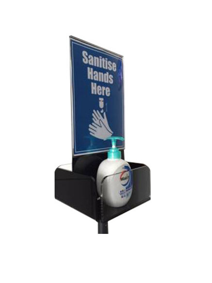 Hand Sanitiser Stand with A4 Sign Holder
