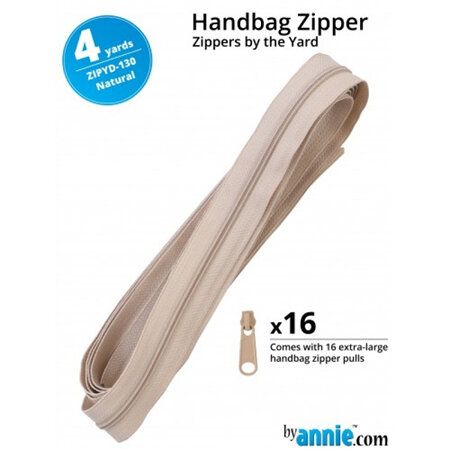 Handbag Zip - Natural