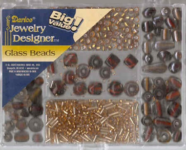 Handblown Glass Beads Pack - Topaz  (DR1973.50)