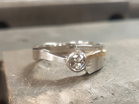 Handcrafting a Contemporary Diamond Ring
