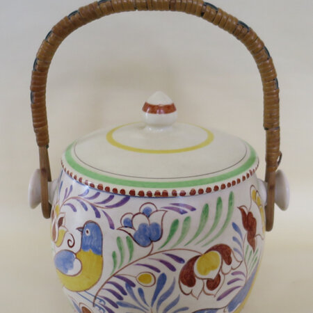 Handpainted biscuit barrel