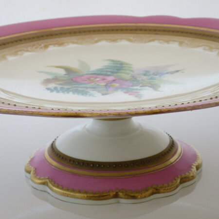 Handpainted comport and plates
