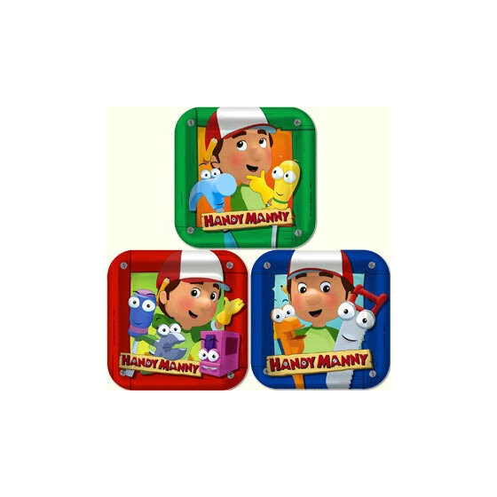 Handy Manny Square Lunch Plates 17cm