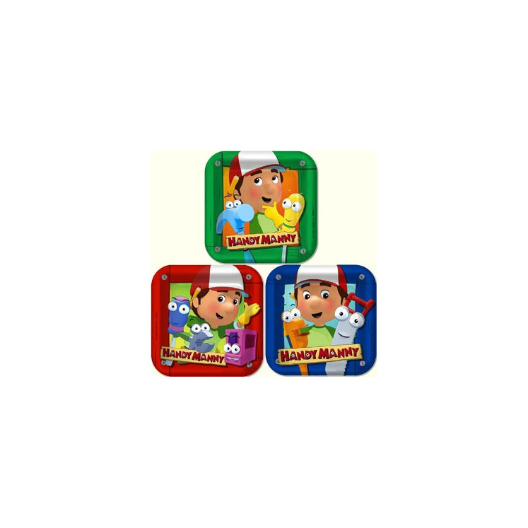 Handy Manny Square Lunch Plates 17cm