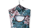 hanging cotton peg bag rose garden print