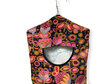 hanging cotton peg bag with bright painted flowers