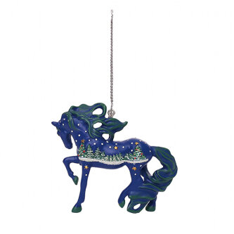 Hanging decoration - mini White Christmas painted pony