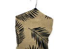 hanging peg bag hessian palm leaf print back view