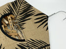 hanging peg bag hessian palm print shown with pegs