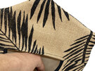 hanging peg bag hessian palm print with hand in opening