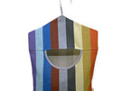 hanging peg bag stripes with grey trim