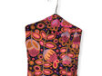 hanging peg bag with bright painted flowers rear view