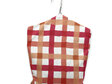 hanging peg pouch coral gingham check back view