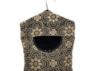 hanging peg pouch hessian geometric floral print front view