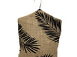 hanging peg pouch hessian palm leaf print back view