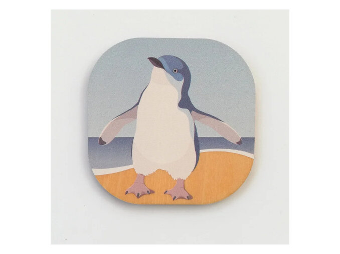 Hansby Design Blue Penguin Coaster korora home nz aotearoa