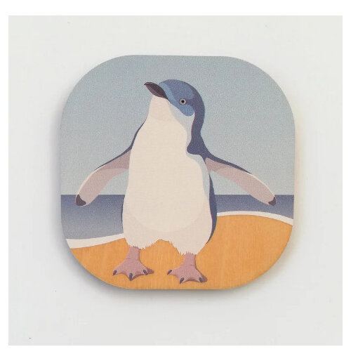 Hansby Design Blue Penguin Coaster korora home nz aotearoa