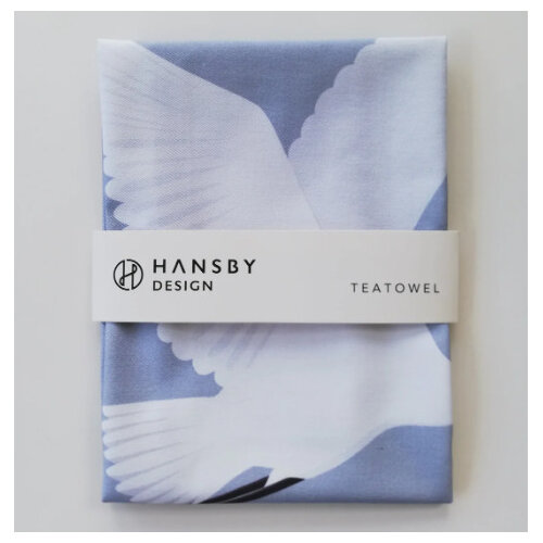 Hansby Design White Heron Tea Towel