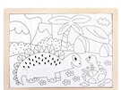 Hape Double Sided Colouring Activity Puzzle Dinosaurs 24 Pieces