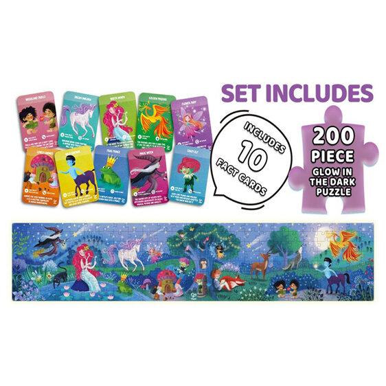 Hape Glow in the Dark Magic Forest 200 Piece Giant Puzzle kids