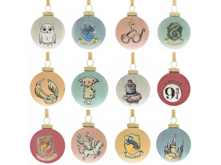 Harry Potter Christmas Charms Mini Baubles Set of 12