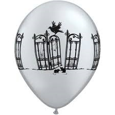 Haunted iron gate latex balloon