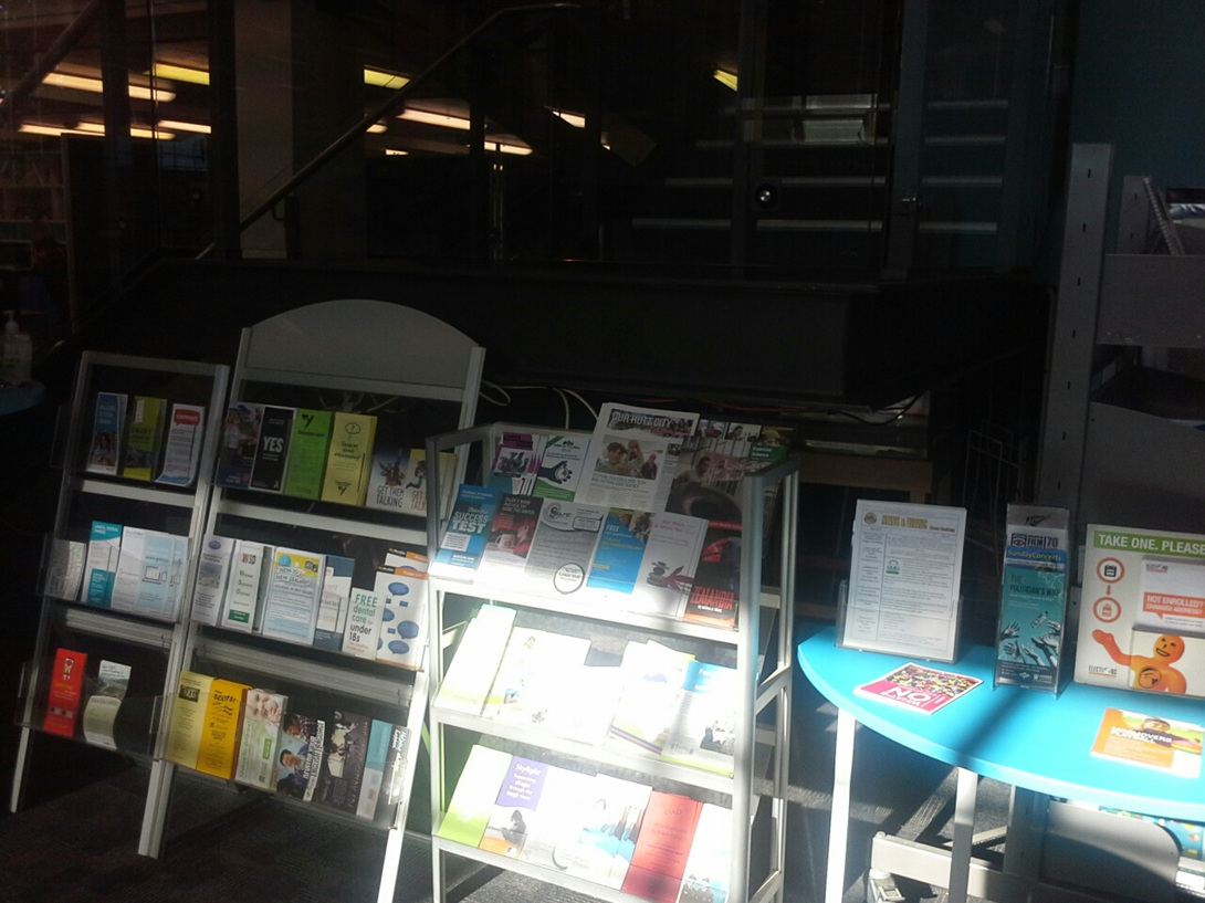 BEFORE: Hutt City Libraries Poster/Brochure Display